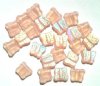 25 11mm Side Drilled Matte Pink AB Butterfly Beads